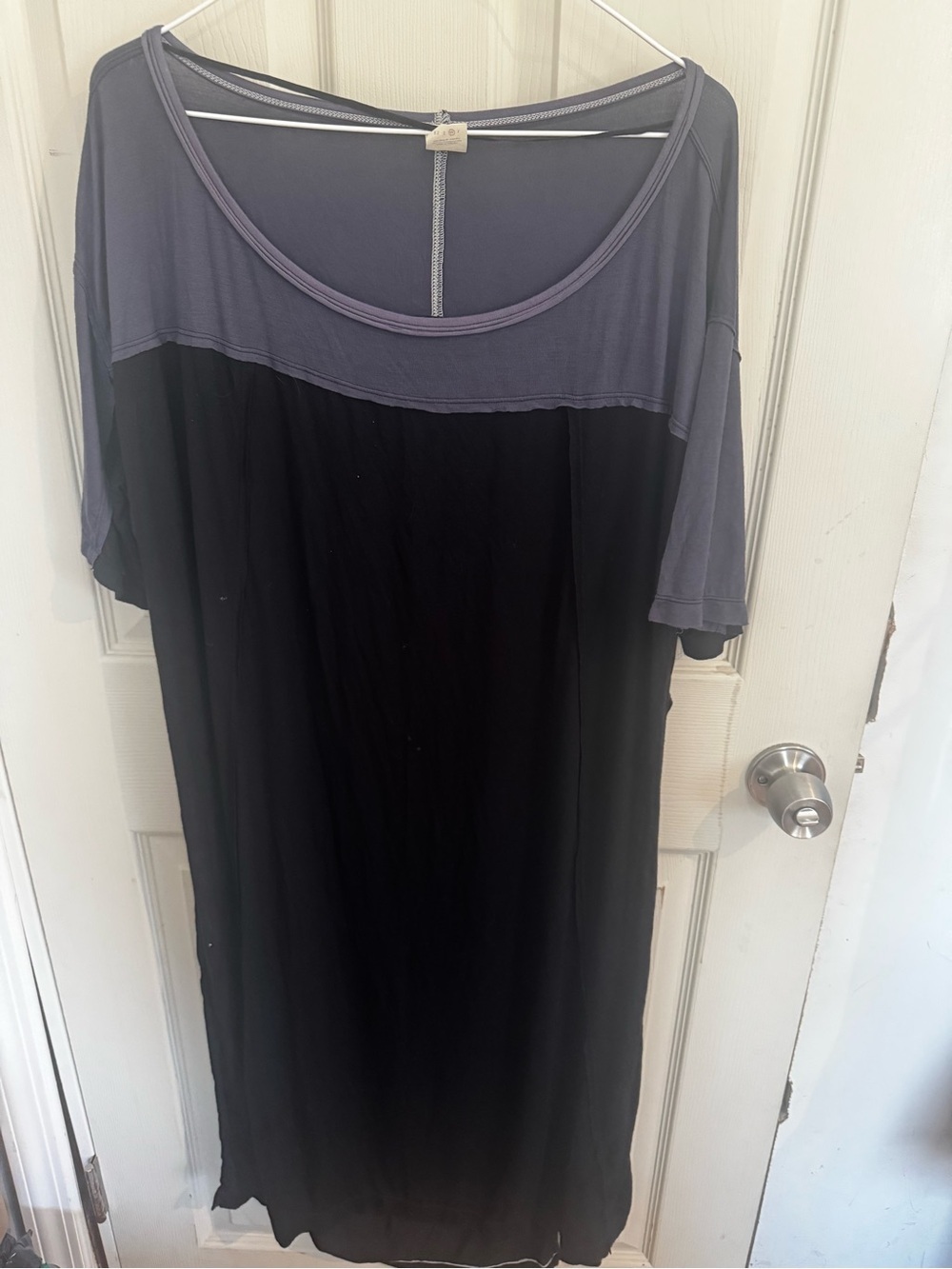 We The Free People Dress Women's Size M Bandwagon Colorblock Hi Low Hem Slit